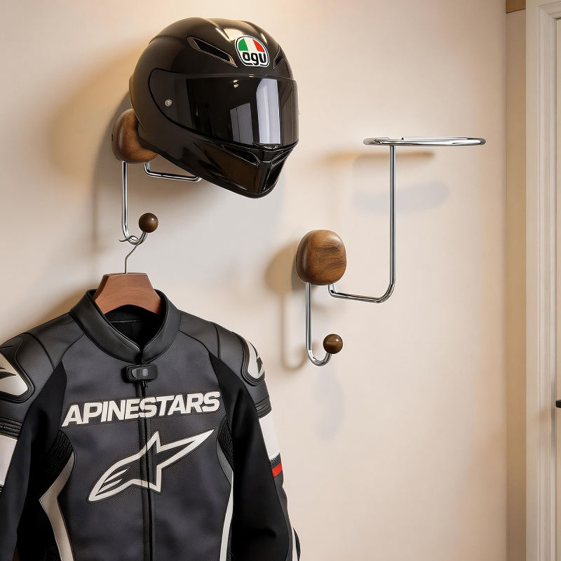 Cycling Gear Rack - Duvara Monte Kask Saklama Rafı Deliksiz